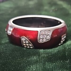 Enamel Crystal Accent Bangle